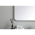 thumbnail image 4 of Elegant Lighting MR803036WH 30 x 36 in. Soft Corner Metal Rectangular Mirror, White, 4 of 6