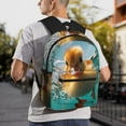 thumbnail image 6 of Pofeuu Underwater Swimming Duck Print Laptop Backpack Travel Canvas Backpack for School Lightweight and Comfortable Backpack College Backpack Schoolbag, 6 of 6