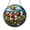 Acrylic 3.5 Inch, variant on Grazing Cows Pasture Scene Stained Glass Style Suncatcher Window Hanging Decor, Farm Animal Decorative Glass Panel Art for Country Window Decoration