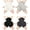 Black, White, Gray,Dark Gray, variant on 4 Pair Fingerless Thumb Hole Gloves Winter Knit Arm Warmer Mitten for Women
