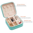thumbnail image 4 of TRODANCE Mini estuche de viaje para joyas, pequeño organizador de joyas de viaje, caja de joyería portátil, mini organizador de almacenamiento de viaje, caja de almacenamiento portátil para anillos, p, 4 of 5