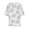 thumbnail image 5 of AKOEE Womens 3/4 Length Plus Size T Shirt Graphic Print Loose Crew Neck Tops Short Sleeve S-5X Casual Large Tees (3X-Large, White 01), 5 of 5