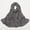 Dark Gray, variant on Under $5 Hijab Cap Sales 2026 Women Casual Fashion Simple Solid Color Multicolor Knit Rib Muslim Hijab