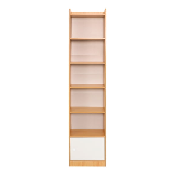 Modern Style Storage Cabinet with 6 tiers Rectangular Storage Shelf Narrow Corner Shelf Floor Standing Storage Cabinet for Bedroom Playroom Entryway Living Room Density Board Material
