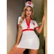 thumbnail image 3 of Uniforme de Doctor enfermera para mujer, lencería Sexy para Cosplay, traje erótico para adultos, juego de rol, malla de cuero PU, Tops cortos y falda, conjunto de traje, 3 of 5