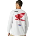 thumbnail image 1 of Fox Racing Mens WHITE Honda Wing Long Sleeve Premium Tee T-Shirt Crewneck Cotton, 1 of 2