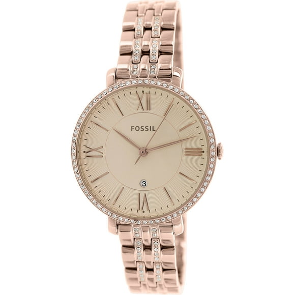 Fossil Femme Jacqueline ES3546 Rose-Or Plaqué Acier Inoxydable Quartz Japonais Montre de Mode