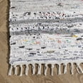 thumbnail image 5 of nuLOOM Seraphina Mottled Stipe Cotton Tassel Area Rug, 5' x 8', Gray, 5 of 9