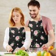 thumbnail image 3 of Pioneer Flower Floral Print Pattern Apron for Women and Men, Cotton Linen Waterproof with Pockets, Adjustable, 33x27 Inch for Kitchen, Gardening, BBQ, Salon, 3 of 6
