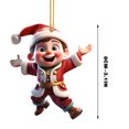 thumbnail image 2 of Hot6sl Liquidación de Ahorros de Verano Colgante de Árbol de Navidad Enano de Acrílico Lindo Colgante de Muñeca China con Estampado Plano de Enano, 2 of 6