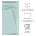 thumbnail image 4 of Double-Brushed Microfiber King Sheet Set 4 Piece – Oeko-TEX Certified Ultra Soft & Wrinkle-Free - 16" Deep Pocket Sheets - Easy Care King Size - Aqua, 4 of 8