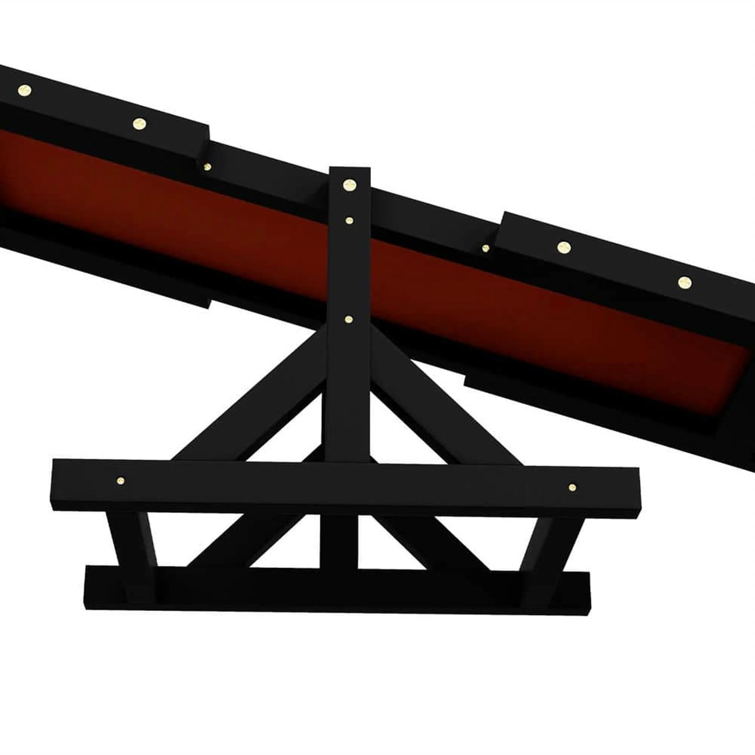 resenkos 70" Wooden Dog Seesaw for Training, Exercise, Pet Agility Equipment, Sturdy Playset, Black