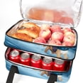 thumbnail image 5 of Christmas Double Layered Insulated Lunch Bag with Two Compartments and Large Capacity - 7.1x11.4x16.1 Inches Hand-Carry Refrigerated Meal Bag, 5 of 6