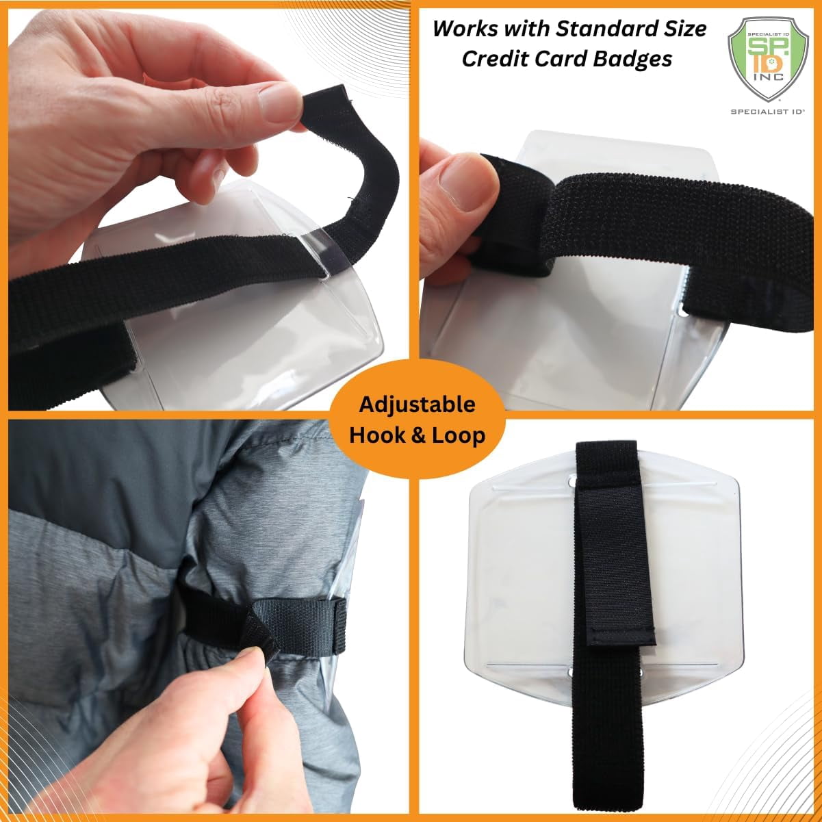 Bulk 25 Pack - Specialist ID Small Armband Badge Holder Youth - Adjustable Fit - Perfect Size Arm Band Badge Holder for Women & Men with Slender Arms - Ski Pass Holder for Smaller Sizes (Black)