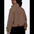 thumbnail image 4 of Chaquetas de Forro para Mujer, Sudaderas Extragrandes con Cremallera, Ropa de Invierno, Conjuntos de Larga y Corte Corto para Otoño. Color Caramelo S, 4 of 9