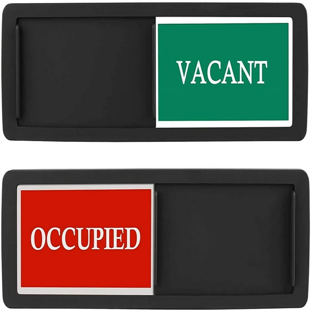 （Black)Vacant Busy Sign Sliding Door Sign Do Not Disturb Restroom Sign ...