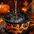 thumbnail image 5 of Aoznliie Dog Bowls, Pumpkin Halloween Collapsible Lightweight Fabric Bowl for Camping, 6x6x4 inch Portable Dog Water Bowl for Outdoor Walking, Black, 5 of 7