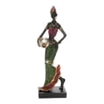 thumbnail image 1 of Figura africana de mujer, estatua tribal de mujer, escultura, pieza de arte coleccionable Plata, 1 of 8