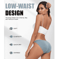 thumbnail image 3 of CF High Cut String Bikini Panties Stretchy Soft Modal Low Waist Underwear Ladies Hipster Panties Multi Pack(6A,2XL), 3 of 8