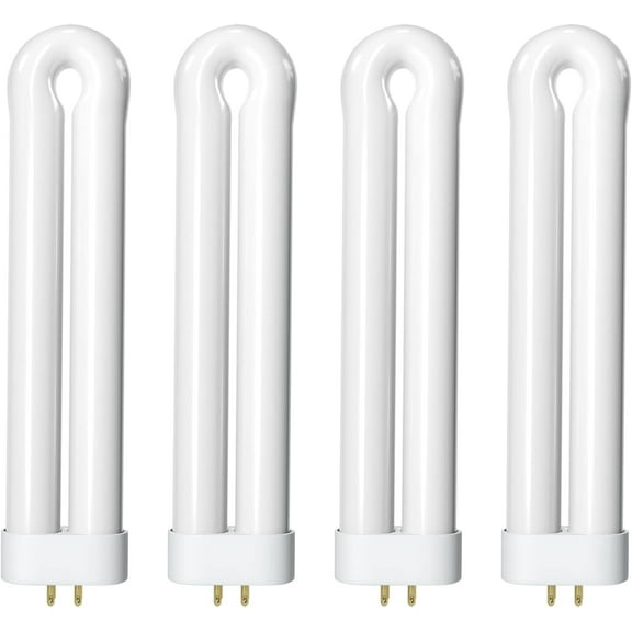 Bug Zapper Replacement Light Bulb for 15W Insect Attracting Lamp with 4-Pin Base, Ful 15W-BL U Shaped Twin Tube Bulb for Outdoor Mosquito Zapper, 4 Pack