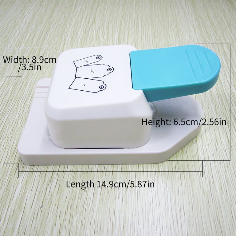 3 in 1 Tag Cutter Tag Shape Lever Mini Tag Puncher Portable Paper Punch  Device Round Hole Puncher for Tag Paper Card Scrapbook
