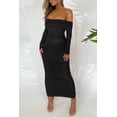 thumbnail image 3 of Vestido PRETTYGARDEN Maxi con Hombros Descubiertos, Mangas Largas y Fruncido XL, 3 of 8