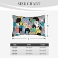 thumbnail image 4 of Lsque Different Cats Pattern Pillow Case – Soft & Cozy Throw Pillow Cover, Hypoallergenic Cushion Case for Sleeping Women with Envelope Closure-16"x24", 4 of 6