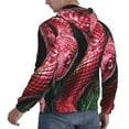thumbnail image 6 of Rateoe Red Viper Jungle Intensity Pattern Mens Hoodie, Pullover Hooded Sweatshirt, Kangaroo Pocket Hoodie Ideal for Daily Wear, Travel and Home-XX-Large, 6 of 7