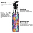 thumbnail image 3 of Yayeee 20oz Insulated Water Bottle Double Wall Stainless Steel with Flip Straw Lid, Colorful Leaves, 3 of 7