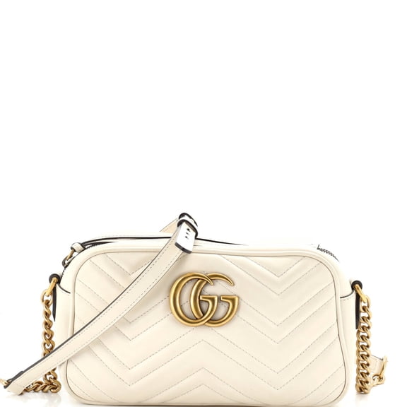 Pre-Owned GG Marmont Shoulder Bag Matelasse Leather Small By Rebag