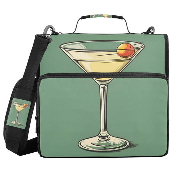 FORMRS Zipper Binder with Shoulder Strap 2-inch Ring 500 Sheet Capacity File Bag, Lemon Glass