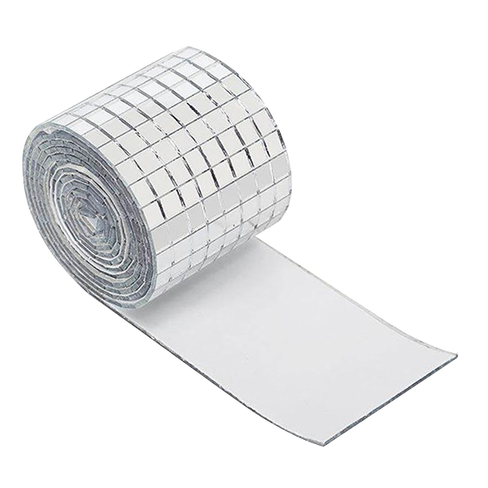 Milageto 3xMirror Tiles Disco Ball Tiles Bulk Mini Mosaic Stickers Mini Square Mirror Tiles for Bathroom Handmade Craft Photo Frame Vase