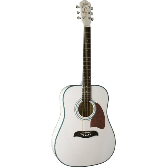 Oscar Schmidt OG2 Acoustic Dreadnought Size Guitar. White