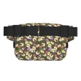 thumbnail image 3 of Fotbe Ladybugs And Flowers On A Wooden Cangurera Cuadrada con Estampado de Doble Capa, Bolsa de Cintura Ajustable Mini para Hombres y Mujeres, 3 of 9