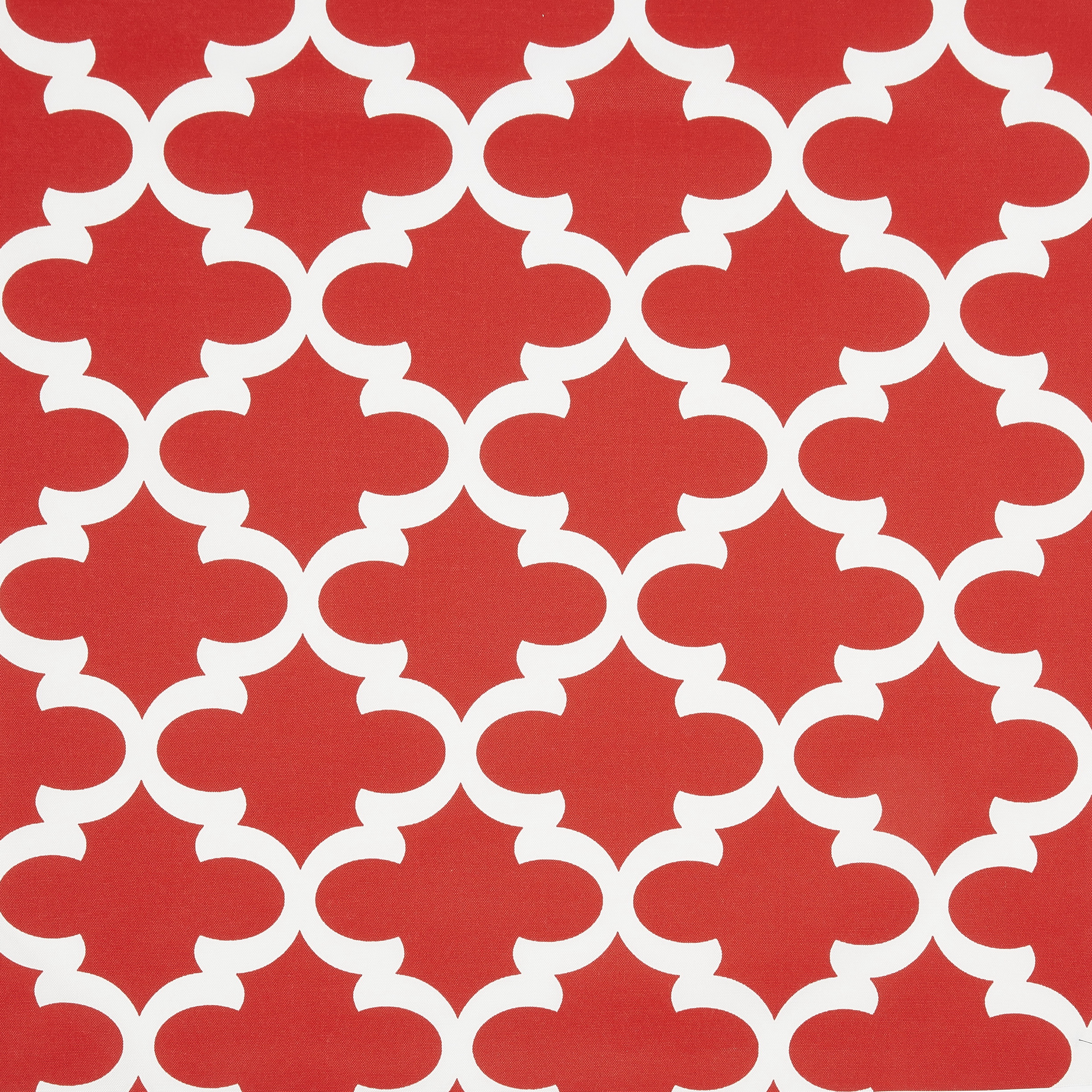Scalloped Red Corded Bench Cushion for Indoor/Outdoor Seating