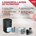 thumbnail image 3 of Honeywell Allergen Plus 1080 Sq. Ft 4-in-1 HEPA Air Purifier, Auto Mode Reduces Pet Dander, Smoke & Odors, Black, 3 of 14