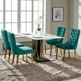 thumbnail image 2 of JESTOP Velvet Upholstered Nailhead Dining Chair Set of 2, Kitchen & Dining Room Chairs, Tufted Dining Chairs, Stainless Steel Plating Legs, 2 of 9