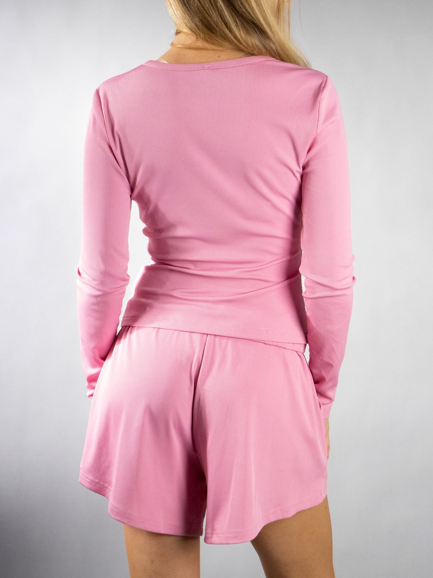 DARING DIVA Women's Stylish Long Sleeve Casual Set XS Pink
