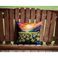 thumbnail image 2 of Colorful Daffodils Fabric Decorative Pillow 14 in x 14 in, 2 of 5