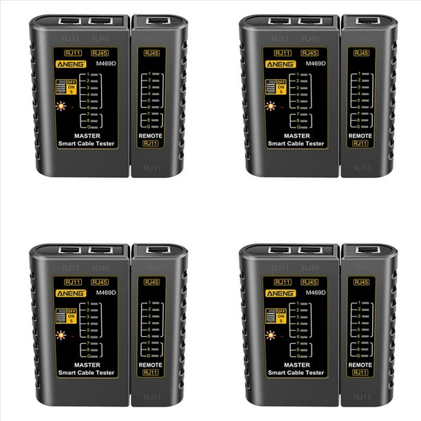 4X M469D RJ45 Probador de Cable Lan Probador de Cable de Red RJ11 RJ12 CAT5 UTP LAN Probador de Cable Herramienta de Red Reparación de Red A