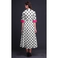 thumbnail image 3 of Bimba Robe-Chemise Mi-Mollet pour Femmes à Manches Retroussables à Imprimé Géométrique Boutonnée - Moyen, 3 of 5