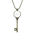 thumbnail image 1 of Keyboard Symbol ctrl A Art Deco Fashion Key Necklace Pendant Tray Embellished Chain, 1 of 3