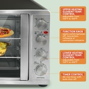 Elite Platinum Double Door Countertop Microwave Oven in Stainless Steel