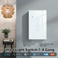 thumbnail image 4 of Zootealy Smart Touch WiFi Switch with Voice Control and Timer Function - MoesHouse Single Zero Fire Universal Switch, American Style 3-Way, White, 4 of 7