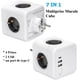 thumbnail image 4 of Toma USB múltiple, toma de corriente de pared cúbica de 4 salidas con 3 salidas USB, cargador USB de regleta de toma de corriente de pared para oficina en casa Sincero Electrónica, 4 of 5