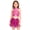Hot Pink, variant on Kids Girls Lyrical Dance Dress Sparkly Dancewear Jazz Latin Dance Outfit Cheer Uniform Crop Top with Skirt Set Hot Pink 6