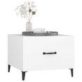 thumbnail image 2 of vidaXL Coffee Table with Metal Legs 2 pcs White 50x50x40 cm, 2 of 5
