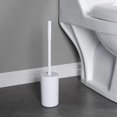 thumbnail image 3 of Compact Plastic Toilet Bowl and Holder Set, Stiff Bristle Scrub - White - 2 Pack, 3 of 6