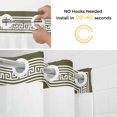 thumbnail image 5 of Olive Green Greek Key No Hook Shower Curtain Waterproof,Bathroom Curtains with Snap in Liners and See Through Top Window,Geometric Greece Ancient Farmhouse Geo Hotel Bathtub Curtains Shower 66"Wx72"L, 5 of 8