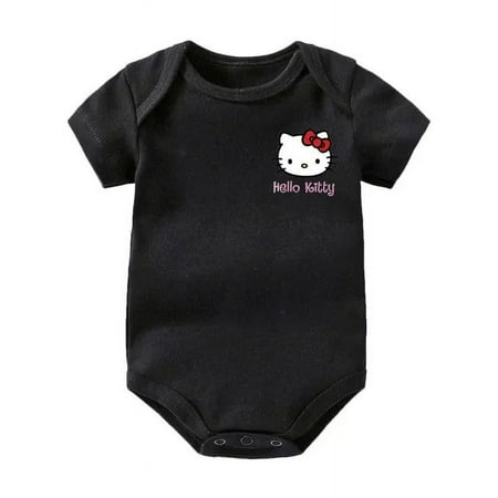 

Baby Romper 0-2 Years Summer Short Sleeve Boy Girl Babies Jumpsuit 2024 New Hello Kitty Cartoon Anime Newborn Climbing Clothes